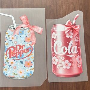Soda can heat press transfers